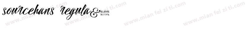 sourcehans regula字体转换